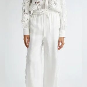 Zimmermann White Linen Pants